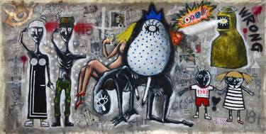 Original Expressionism Graffiti Paintings by Warit Theingwong