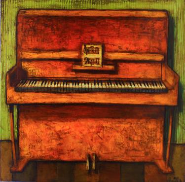 Print of Music Paintings by Mikheil Mikaberidze
