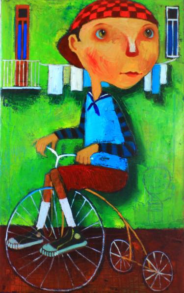 Print of Bike Paintings by Mikheil Mikaberidze