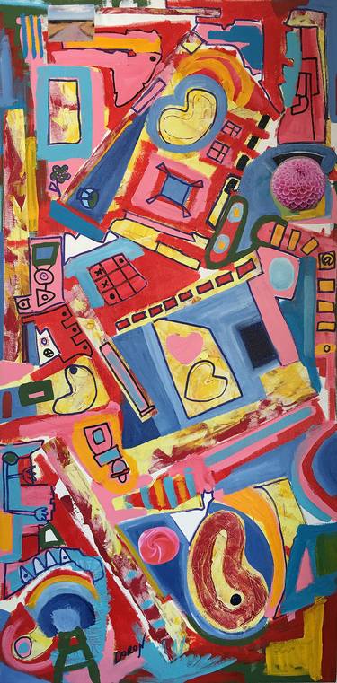 Original Abstract Love Collage by Doron Noyman