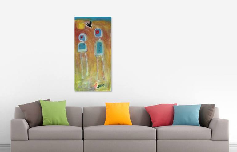 Original Abstract People Painting by Doron Noyman