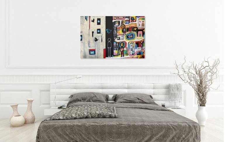 Original Abstract Cities Collage by Doron Noyman