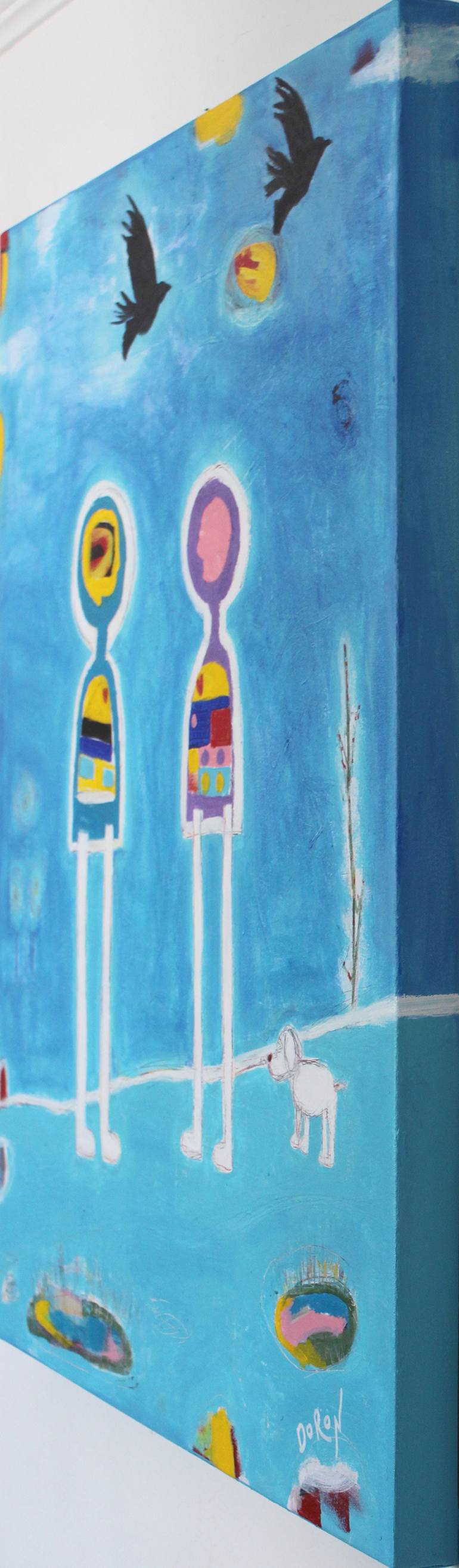 Original Abstract People Painting by Doron Noyman