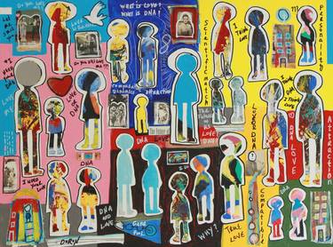 Original Figurative People Collage by Doron Noyman