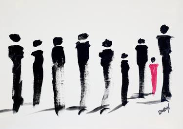 Print of Abstract People Paintings by Doron Noyman