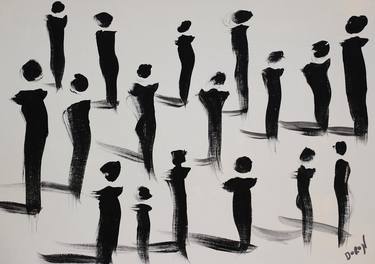 Print of Abstract People Paintings by Doron Noyman