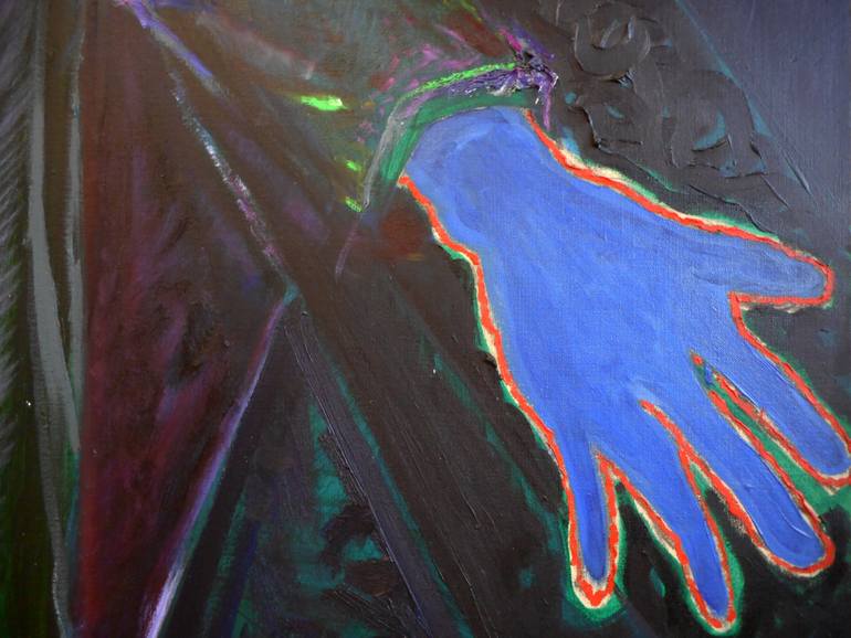 Original Expressionism Religion Painting by Charlotte Lichtblau