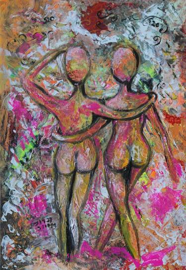 Original Expressionism Nude Paintings by Nasrah Nefer