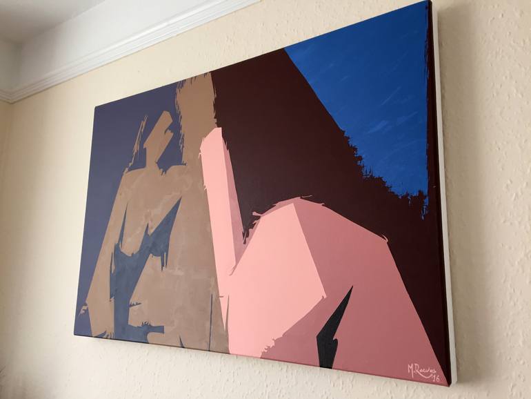 Original Abstract Nude Painting by Mark Reeves