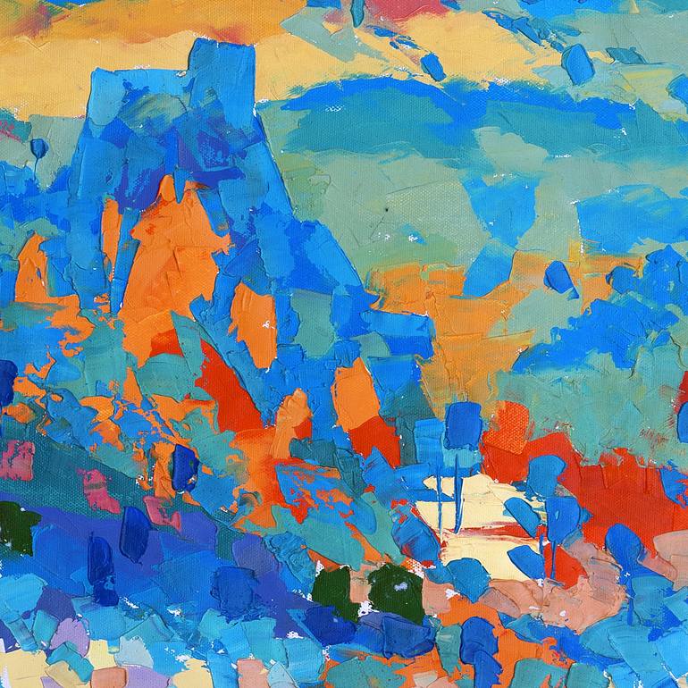 Original Abstract Expressionism Landscape Painting by Alexander Fuzaylov