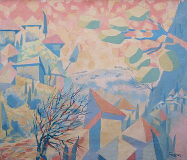 Print of Cubism Landscape Paintings by Alexander Fuzaylov