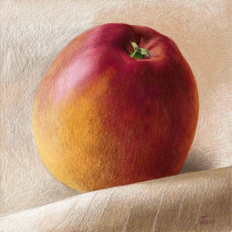 red apple sketch