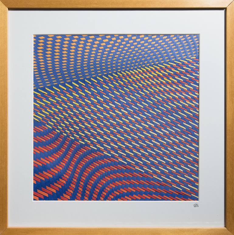 Original Abstract Geometric Painting by Lizzie Wells