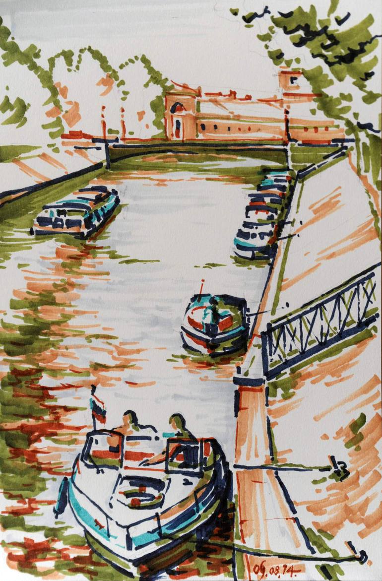 1st garden bridge Drawing by Anton Uspensky Saatchi Art