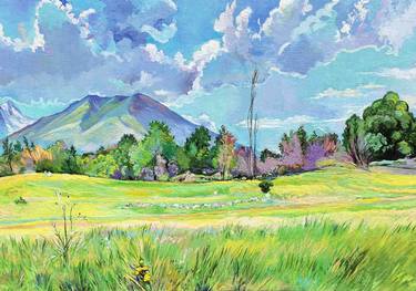 Original Expressionism Landscape Painting by Samvel Dallakyan