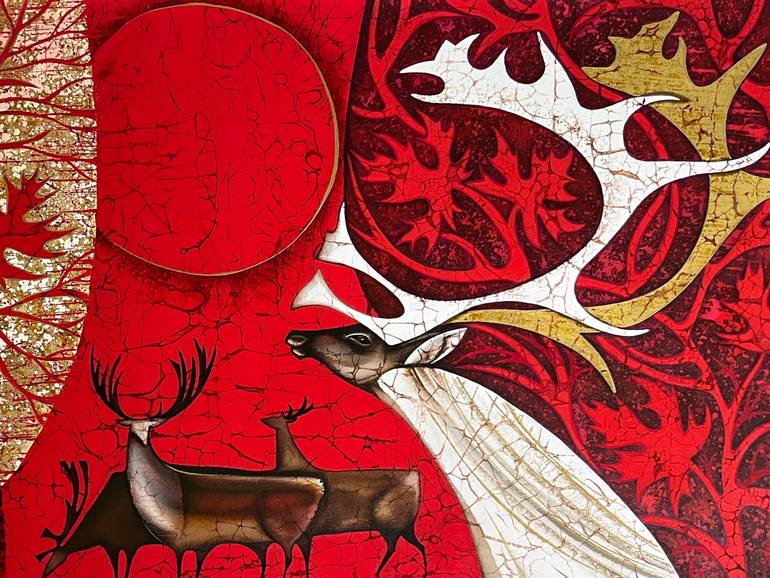 Original Symbolism Animal Painting by Julia Ismambetova