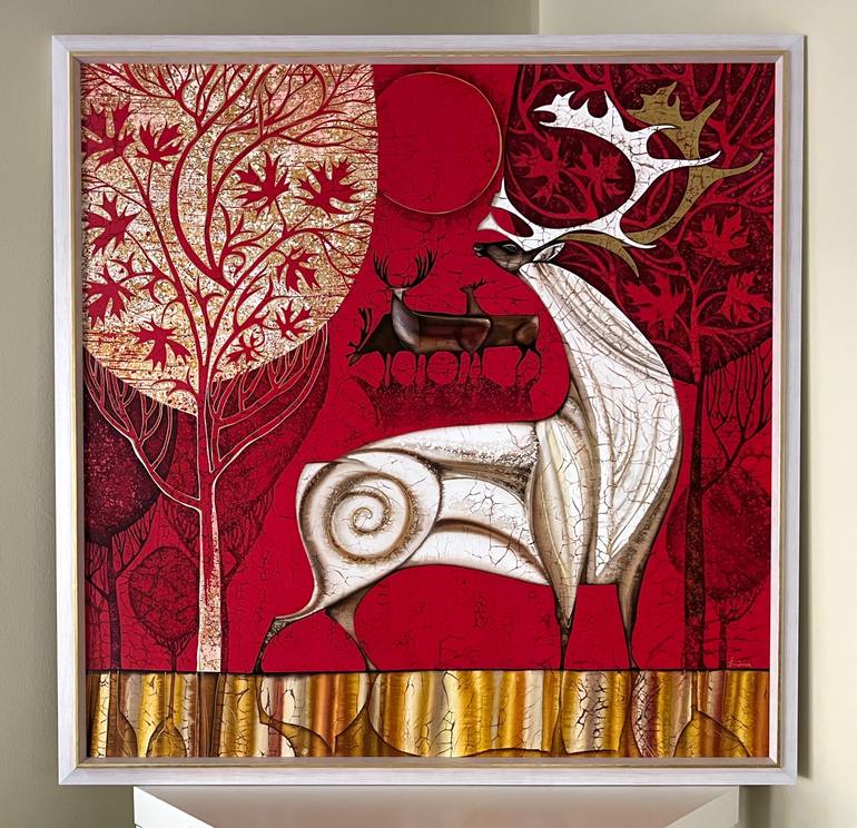 Original Symbolism Animal Painting by Julia Ismambetova