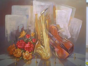 Original Expressionism Music Paintings by Andreas Galiotos