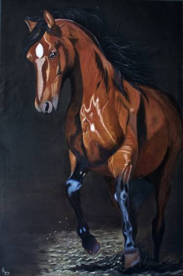 Print of Realism Horse Paintings by Elena Ryan