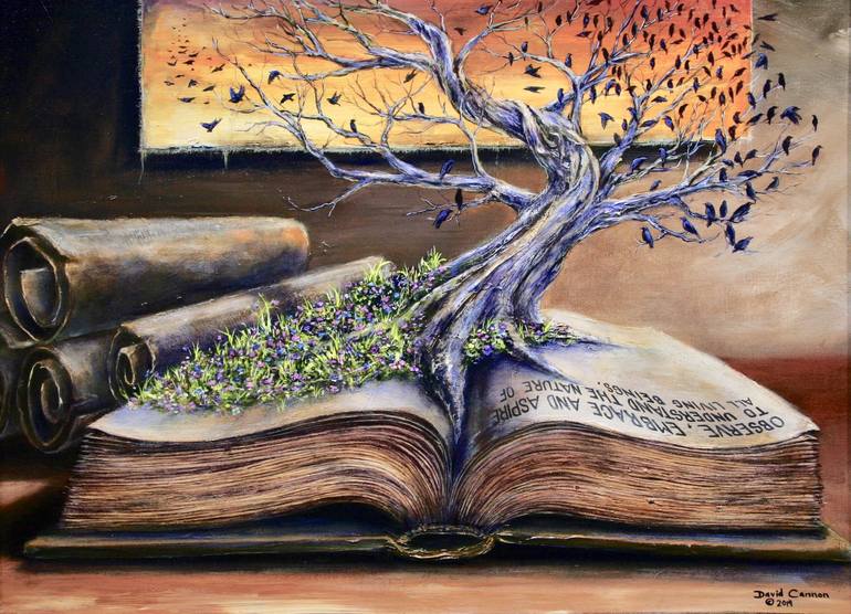 The Tree of Knowledge Painting by David Cannon | Saatchi Art