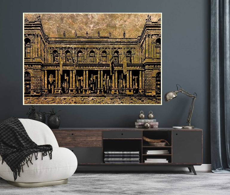 Original Architecture Painting by Rudi Art Peters