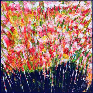 Original Abstract Expressionism Floral Paintings by Rudi Art Peters
