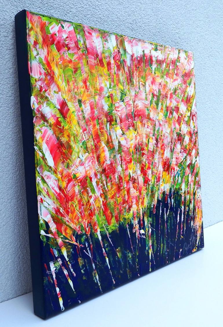 Original Abstract Expressionism Floral Painting by Rudi Art Peters