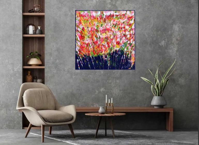 Original Abstract Expressionism Floral Painting by Rudi Art Peters