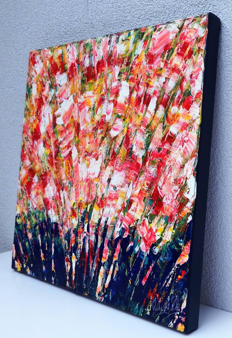 Original Abstract Expressionism Floral Painting by Rudi Art Peters