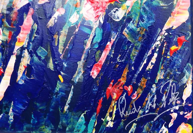Original Abstract Expressionism Floral Painting by Rudi Art Peters
