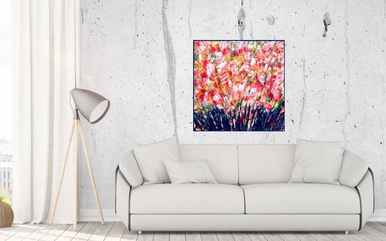 Original Abstract Expressionism Floral Painting by Rudi Art Peters