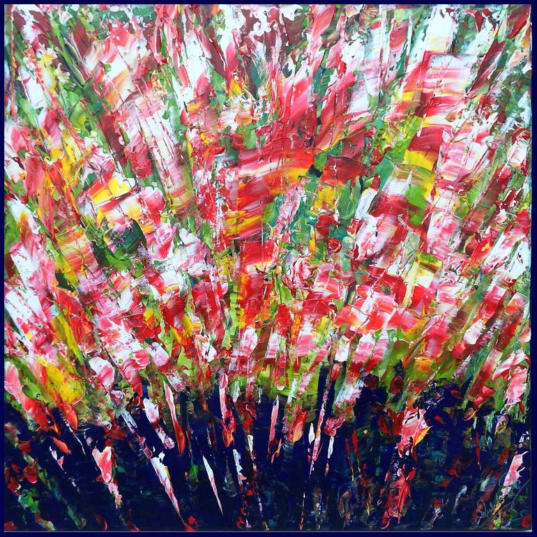 Print of Abstract Expressionism Floral Paintings by Rudi Art Peters