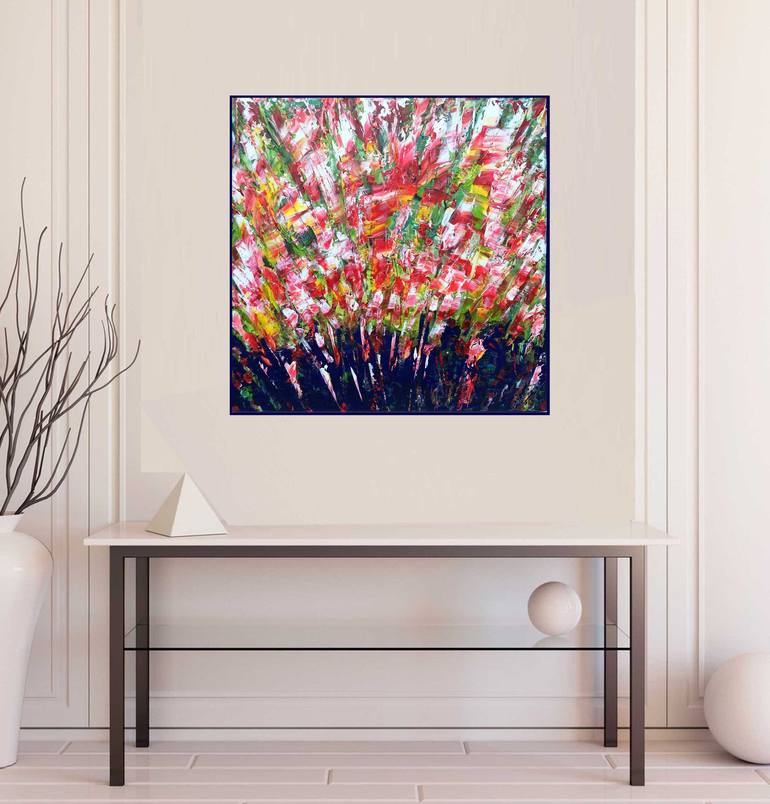 Original Abstract Expressionism Floral Painting by Rudi Art Peters