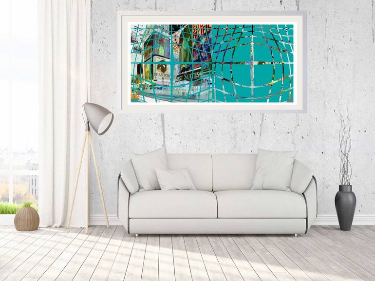 Original Abstract Cities Drawing by Rudi Art Peters