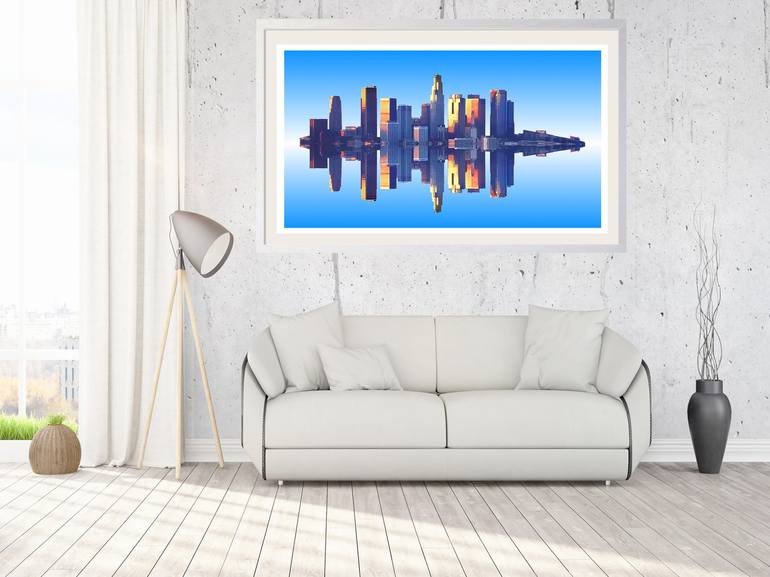 Original Abstract Cities Drawing by Rudi Art Peters