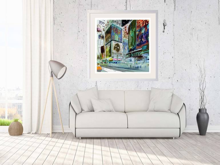Original Expressionism Cities Drawing by Rudi Art Peters