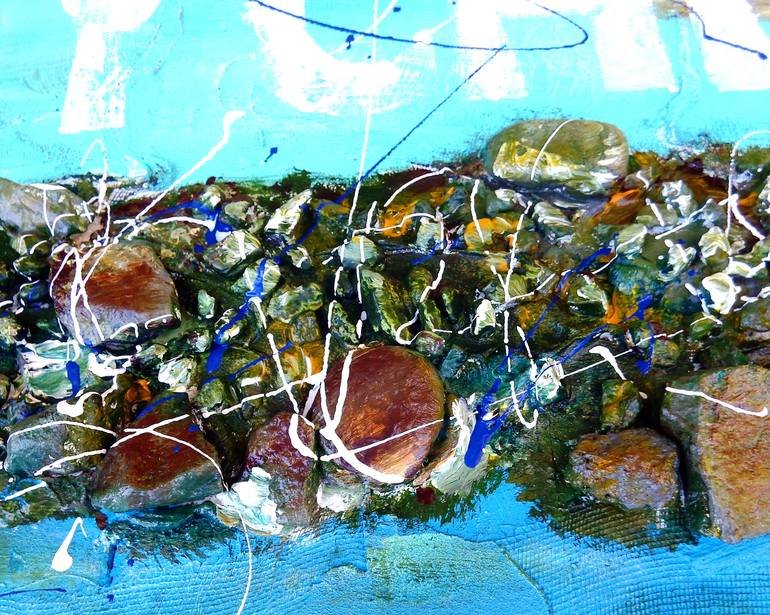 Original Impressionism Seascape Painting by Rudi Art Peters