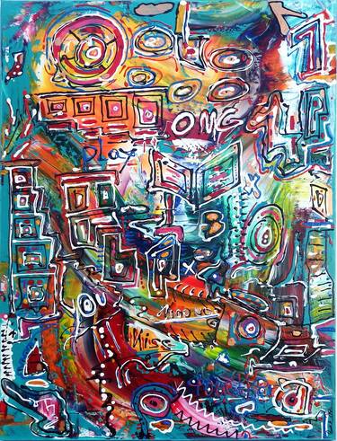 Print of Abstract Expressionism Cities Paintings by Rudi Art Peters