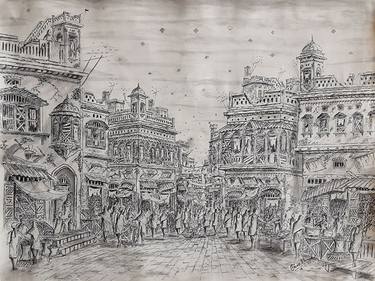 Print of Cities Paintings by Sajjad Ahmad