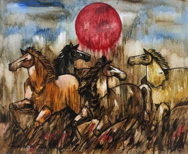 Original Expressionism Abstract Painting by Sajjad Ahmad