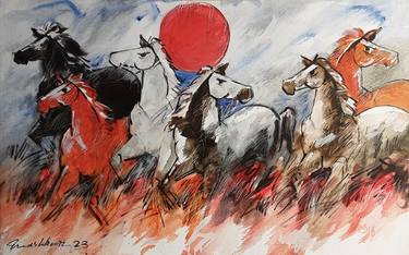 Original Expressionism Abstract Painting by Sajjad Ahmad