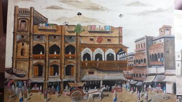 Original Fine Art Cities Mixed Media by Sajjad Ahmad