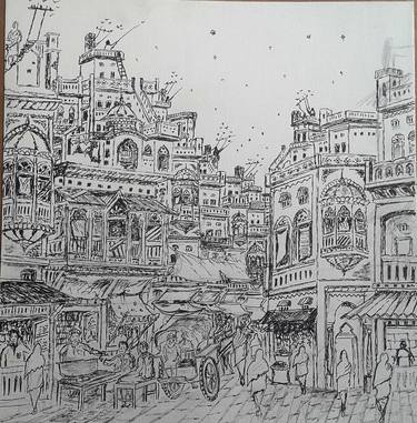 Print of Cities Paintings by Sajjad Ahmad