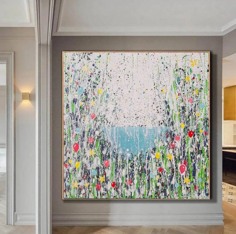 Original Abstract Landscape Painting by Christina Reiter
