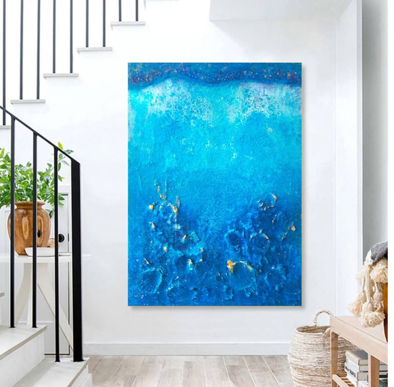 Original Abstract Seascape Painting by Christina Reiter