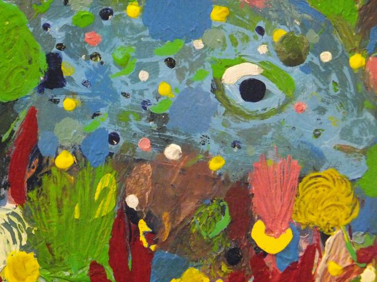 Original Abstract Fish Painting by Christina Reiter