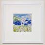 Acrylic on hand-made paper
in a white passepartout with a white
wood frame behind glass.
The size of the painting is 14x14cm (5.5x5.5 in)
The size of the wood frame is 32x32x2.5cm (12.6x12.6x0.98in)
Ready to hang