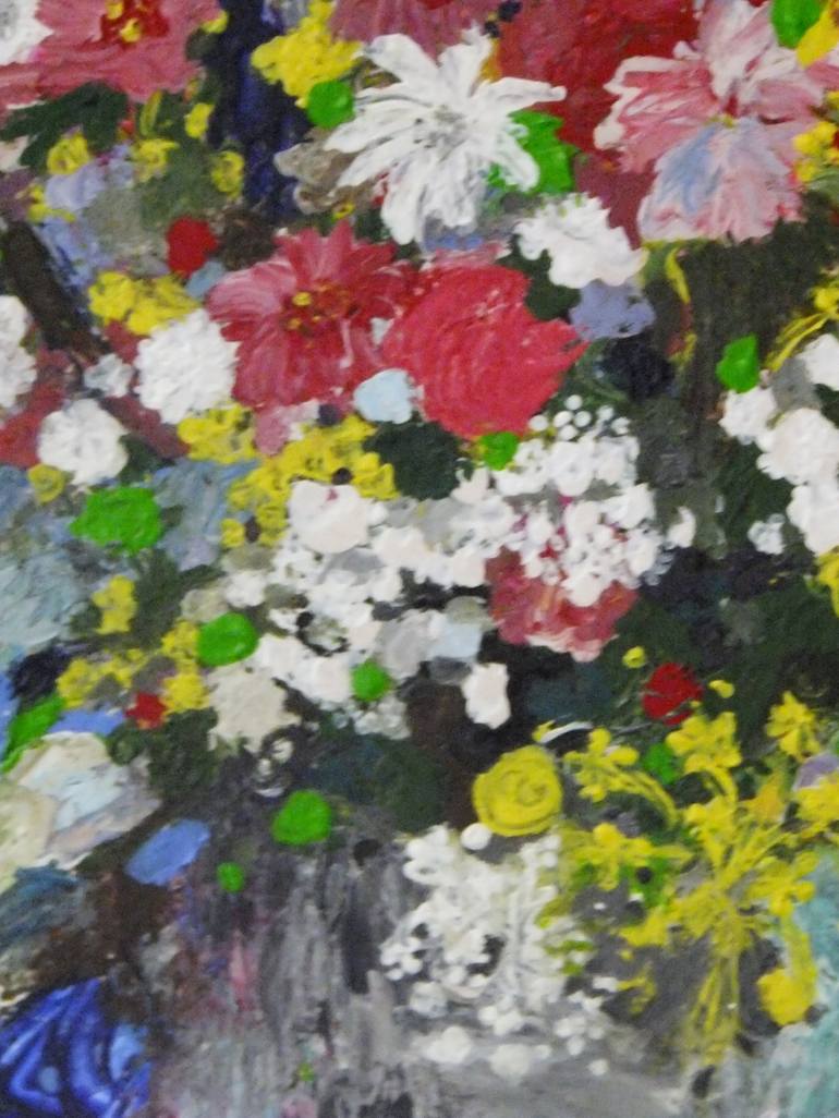 Original Abstract Floral Painting by Christina Reiter