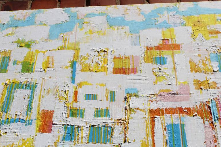 Original Abstract Architecture Painting by Christina Reiter