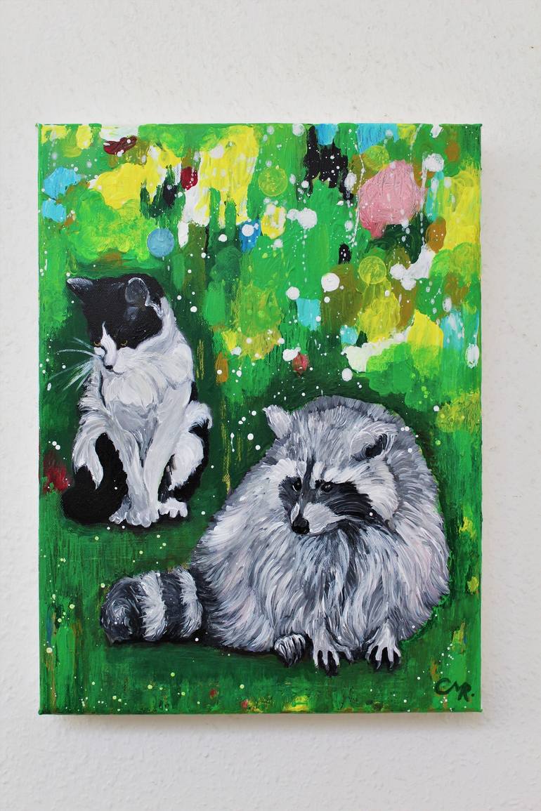 Original Abstract Expressionism Animal Painting by Christina Reiter